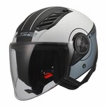 LS2 OF616 Airflow II helmet Cover matt grey blue