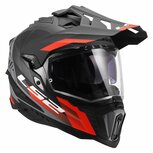 LS2 MX701 Explorer Hexa matt black red grey - Adventure helmet motorcycle