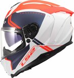 LS2 FF817 Challenger II helmet Titan matt white blue red