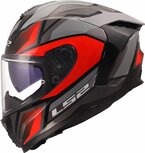 LS2 FF817 Challenger II helmet Viper gloss grey red
