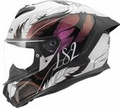 LS2 FF820 Rapid III helmet Boho gloss white black pink
