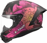 LS2 FF820 Rapid III helmet Poppies II matt black pink