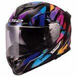 LS2 FF818 Storm III helmet Kaos gloss black purple blue