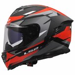 LS2 FF818 Storm III helmet Komai matt black red