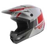 Fly Racing Kinetic MX Helmet Drift gloss grey red