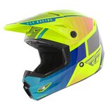 Fly Racing Kinetic MX Helmet Drift gloss blue yellow grey