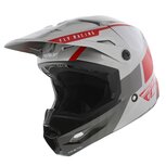 Fly Racing Kinetic Children helmet - Size Youth M 49-50 CM - Offroad MX Drift gloss grey red