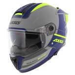 Axxis Hawk SV EVO full face helmet Daytona C2 matt grey blue yellow