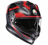 AGV K7 motorcycle helmet Glimpse matt black red