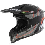Airoh MX Helmet Aviator 3 AMS&sup2; Leader matt black grey orange