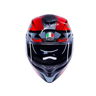 AGV K5 helmet Munor black red