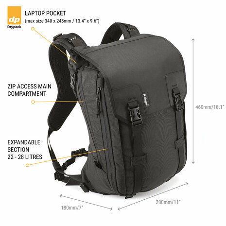 Kriega Backpack MAX 28 - Expendable Backpack