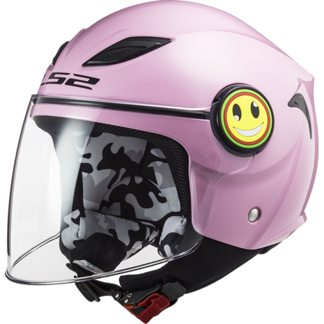 Berucht Schadelijk deur LS2 OF602 Funny Mini kinder scooterhelm / motorhelm glans roze -  Helmspecialist
