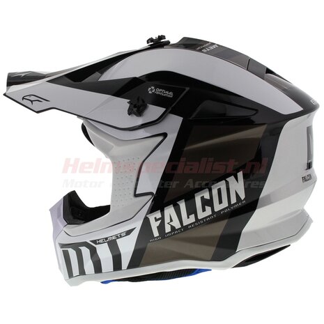MT Falcon helmet white grey