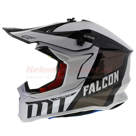 MT Falcon helmet white grey