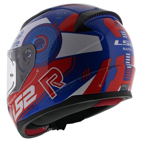LS2 FF353 Rapid Helmet Stratus gloss blue red white - Size XXL