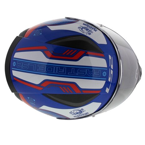 LS2 FF353 Rapid Helmet Stratus gloss blue red white - Size XXL