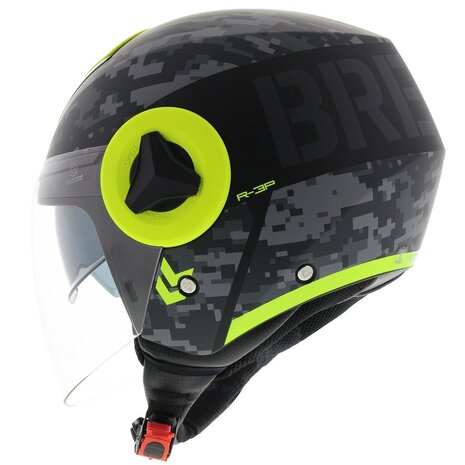 Vemar Breeze helmet Camo matt grey yellow fluo - Size M