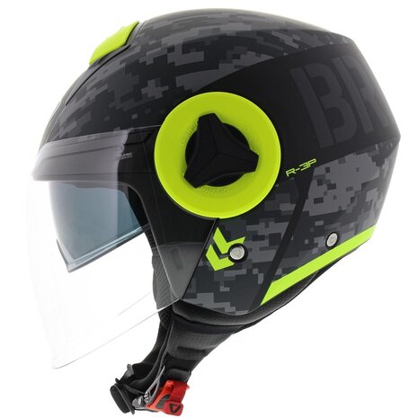 Vemar Breeze helmet Camo matt grey yellow fluo - Size M
