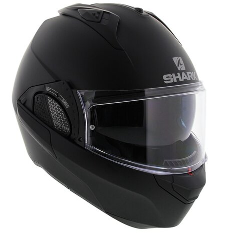 Shark EVO-GT Modular Helmet Blank Matt Black - Motorcycle flip back helmet