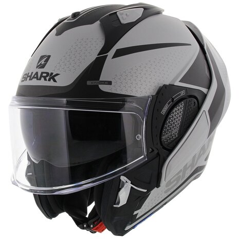 Shark EVO-GT Modular Motorcycle Helmet Encke matt silver anthracite - XS