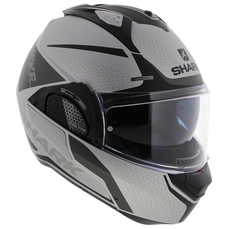 Shark EVO-GT Modular Motorcycle Helmet Encke matt silver anthracite - XS