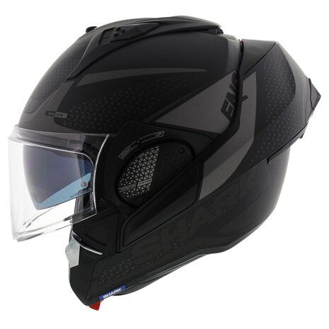 Shark EVO-GT Helmet Encke matt black anthracite - Size XS - Flip up / Flip back / Modular motorcycle helmet