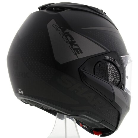 Shark EVO-GT Helmet Encke matt black anthracite - Size XS - Flip up / Flip back / Modular motorcycle helmet