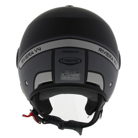 Caberg Jet Riviera V4 Elite Helmet matt black anthracite grey - Size S