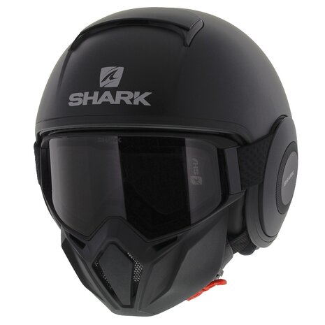 Shark Street Drak matt black - Size XS - Motorcycle helmet with mask