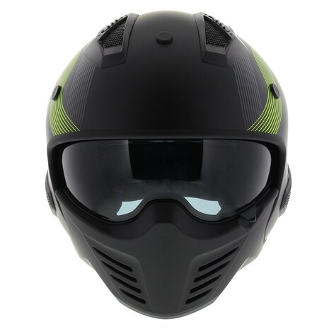 Vito Jet Bruzano helmet matt black fluo yellow