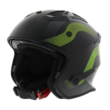 Vito Jet Bruzano helmet matt black fluo yellow