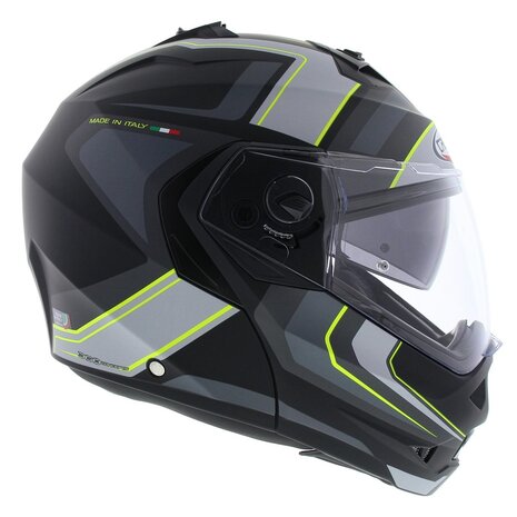 Caberg Duke II Tour Matt Black yellow - Modular Flip Up motorcycle helmet - Size S