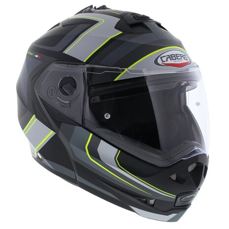 Caberg Duke II Tour Matt Black yellow - Modular Flip Up motorcycle helmet - Size S