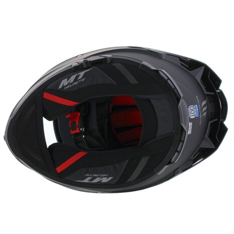 MT Thunder 4 SV helm mat zwart onderzijde