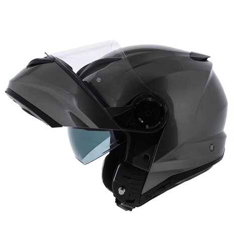 Vito Furio Modular Flip Up Motorcycle Helmet - Size S - gloss gunmetal - grey green