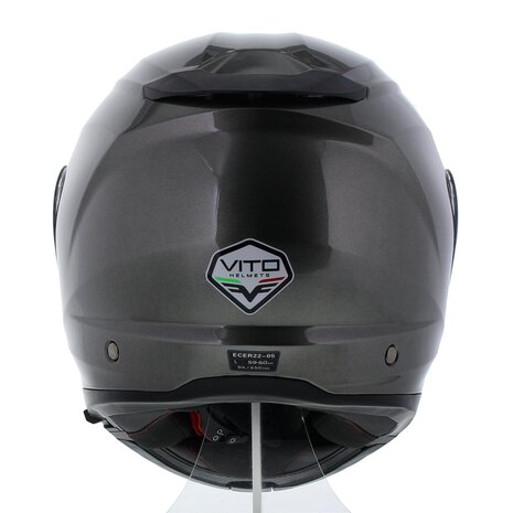 Vito Furio Modular Flip Up Motorcycle Helmet - Size S - gloss gunmetal - grey green