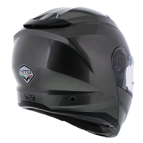 Vito Furio Modular Flip Up Motorcycle Helmet - Size S - gloss gunmetal - grey green