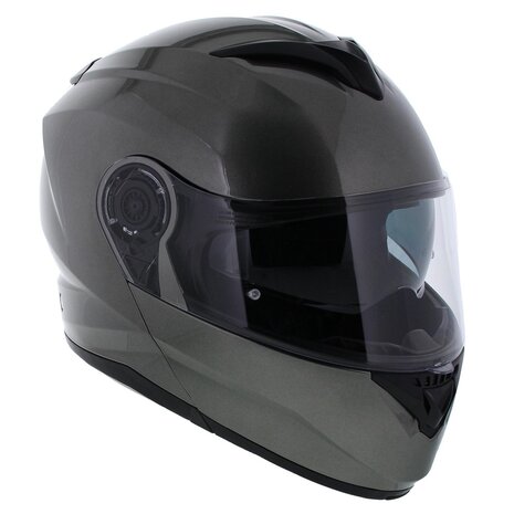 Vito Furio Modular Flip Up Motorcycle Helmet - Size S - gloss gunmetal - grey green