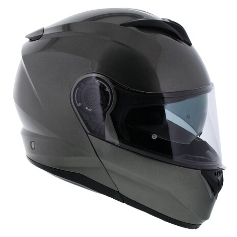 Vito Furio Modular Flip Up Motorcycle Helmet - Size S - gloss gunmetal - grey green
