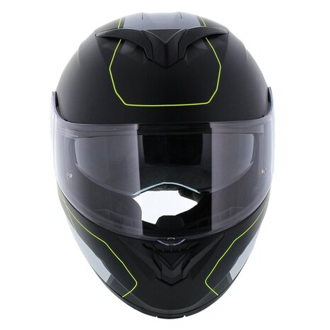 Vito Furio Modular Motorcycle Helmet - matt black white fluo yellow