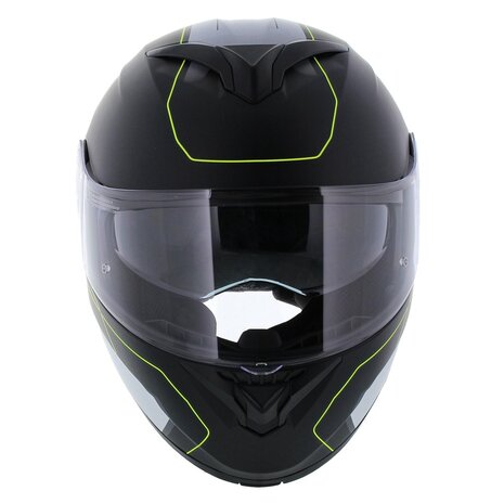 Vito Furio Modular Motorcycle Helmet - matt black white fluo yellow - Size S