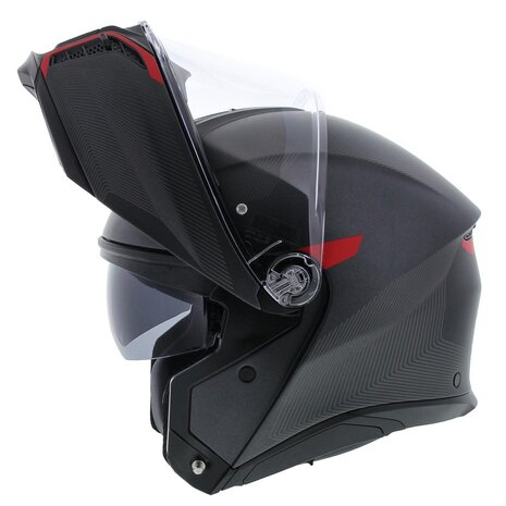 AGV Tourmodular helmet Frequency matt gunmetal red