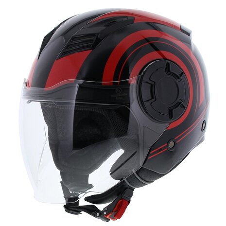Vito Isola helmet gloss black red
