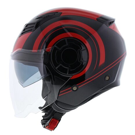 Vito Isola helmet gloss black red