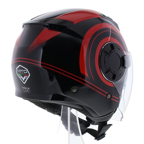 Vito Isola helmet gloss black red