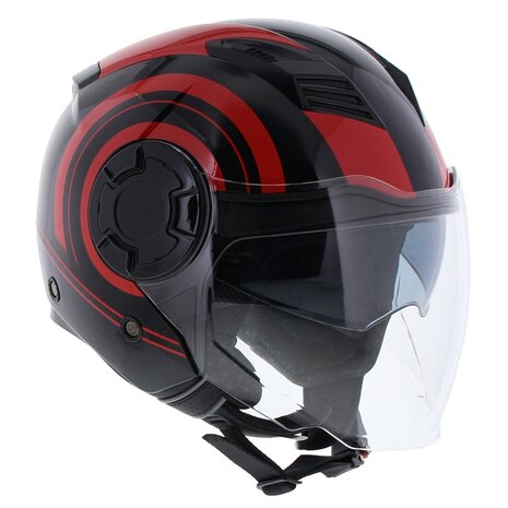 Vito Isola helmet gloss black red