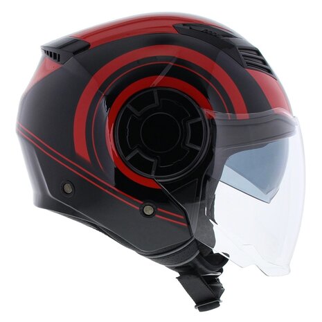 Vito Isola helmet gloss black red