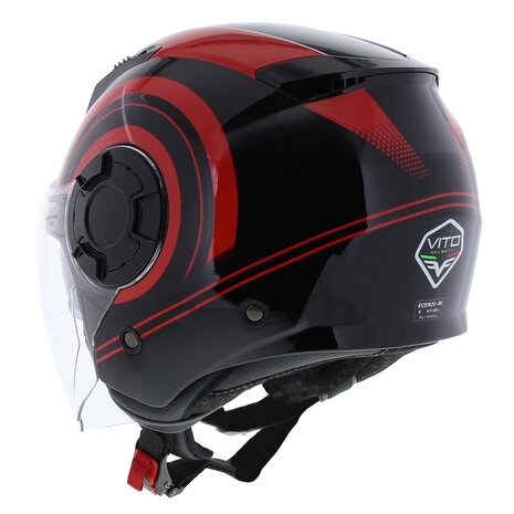 Vito Isola helmet gloss black red