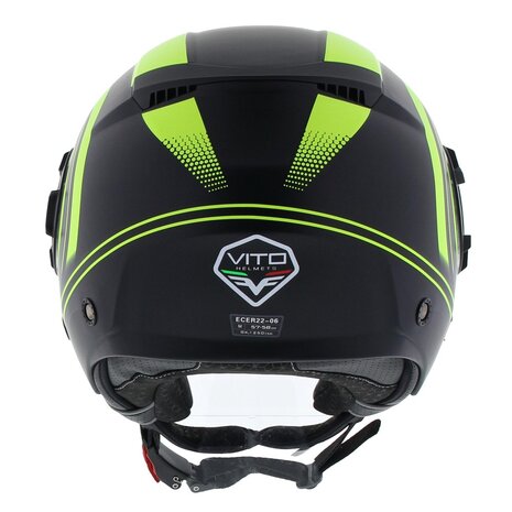 Vito Isola helmet matt black fluo yellow